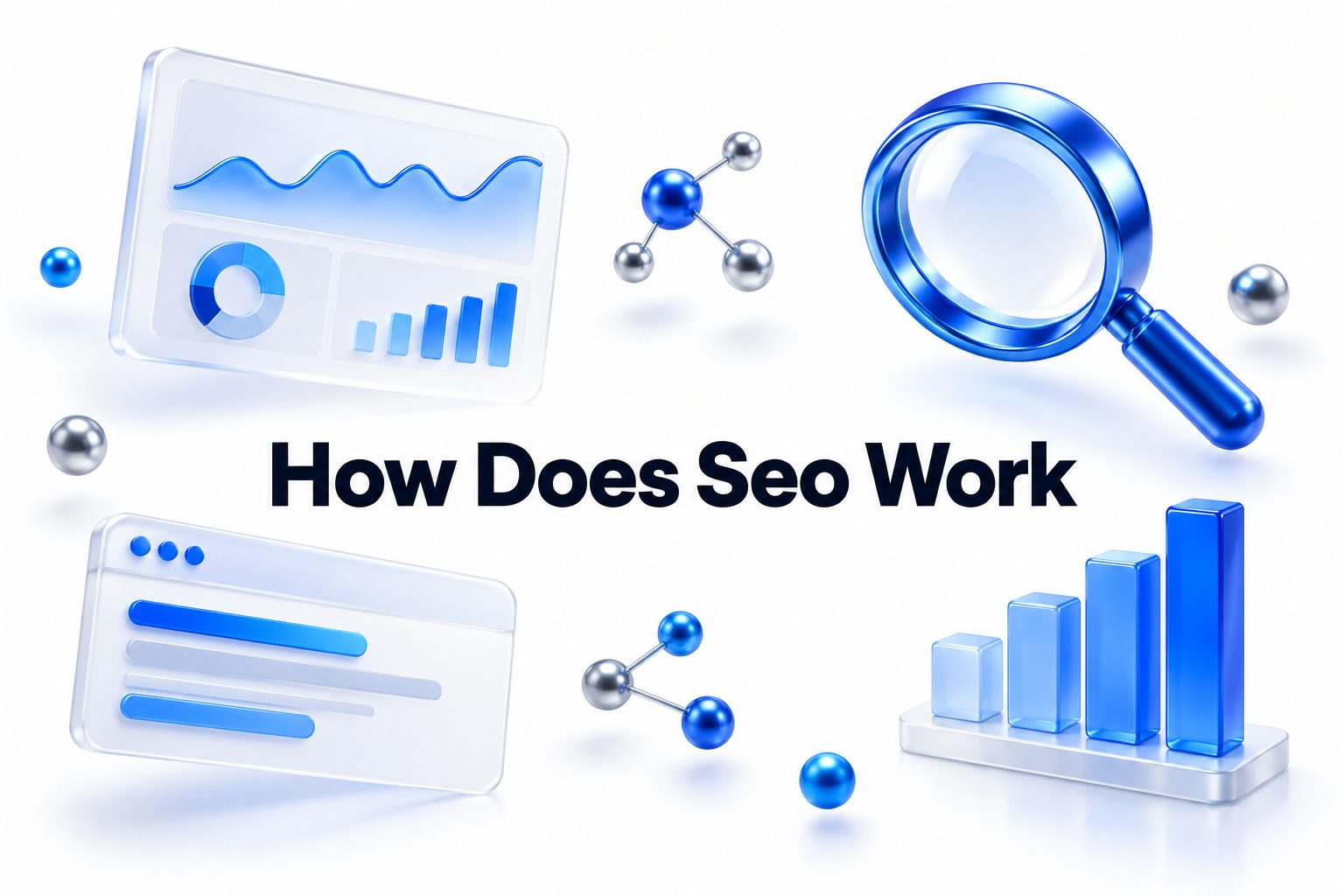 SEO workflow diagram showing how search engines rank a website