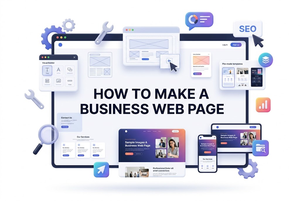 how to make a business web page